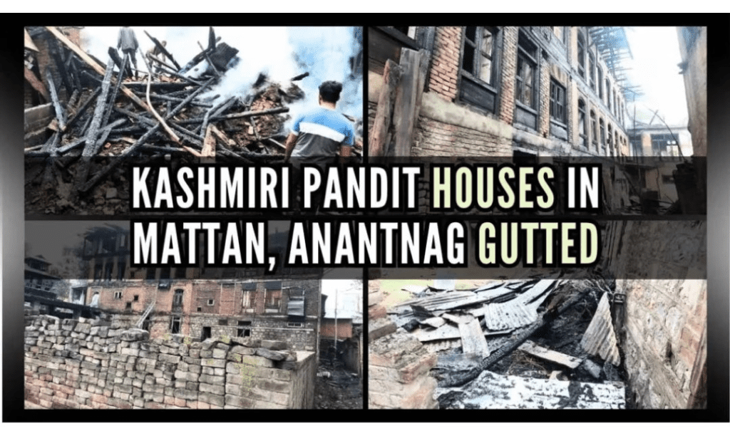 Abandoned Houses of Kashmiri Pandits Set Ablaze in Mattan, Anantnag